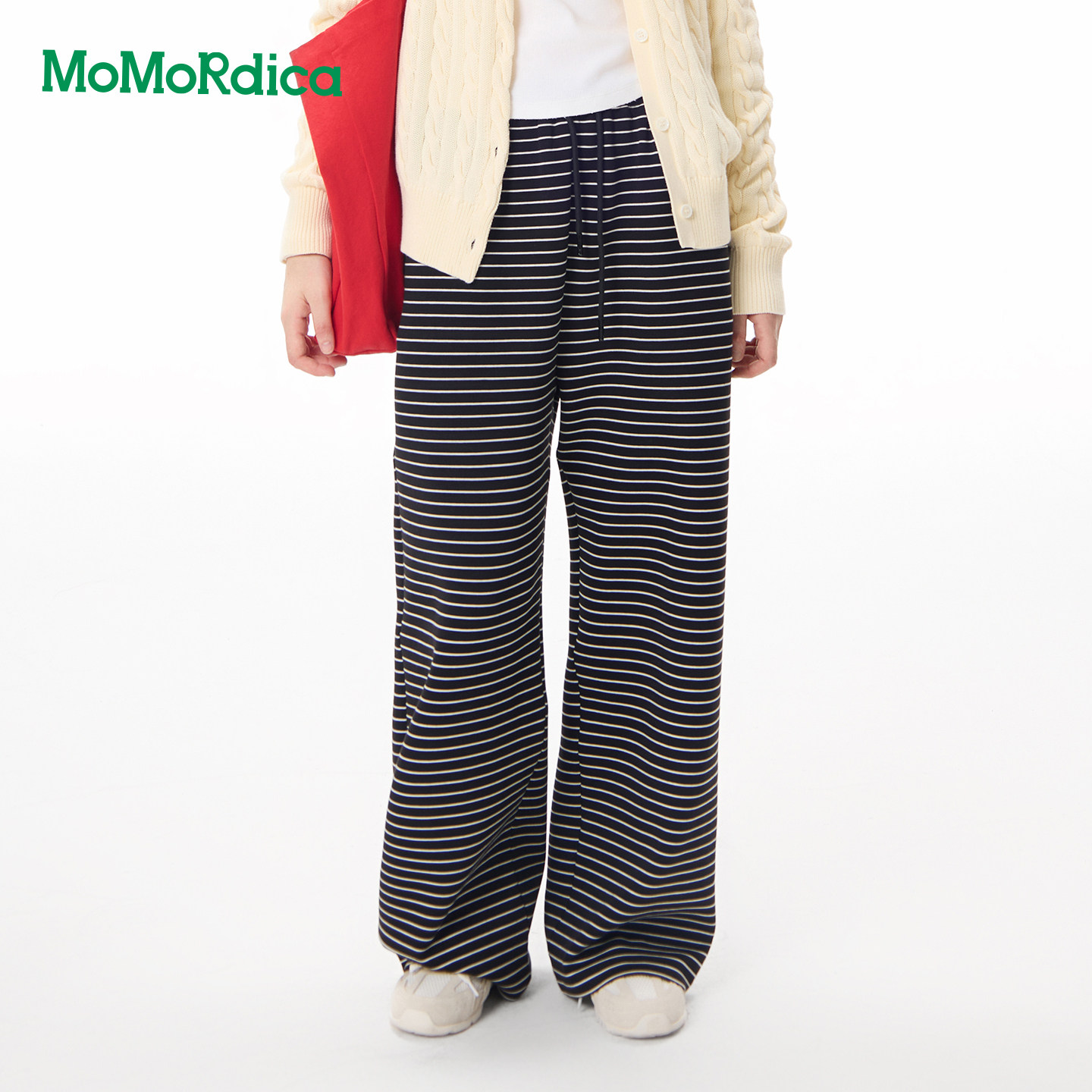 MoMoRdica秋季女休闲条纹长裤