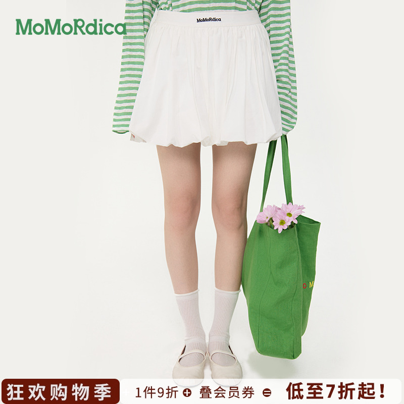 Momordica新款2025夏季宽松泡泡短裙时尚O型高级感休闲半身裙女