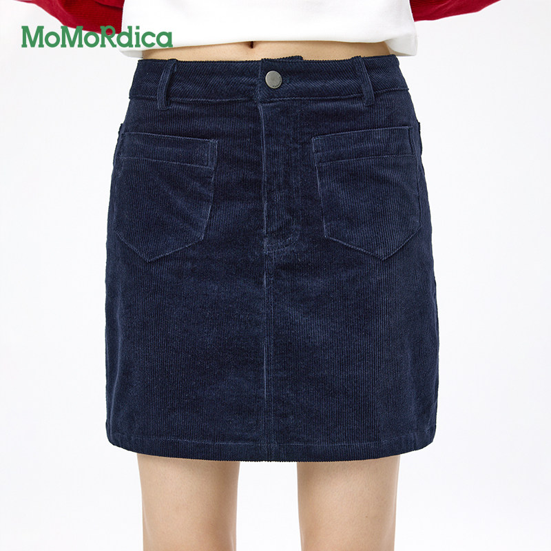 Momordica秋冬A字显瘦短裙