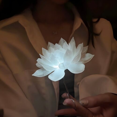 掌心莲3d打印月光莲花摆件中式禅意古风装饰cos道具