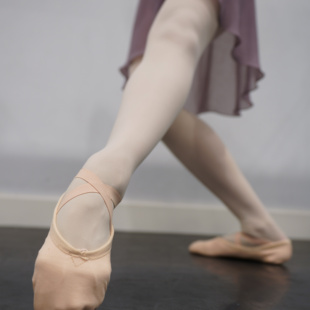 swiga肤色舞蹈鞋帆布儿童女棉微弹软底芭蕾鞋成人舞形体鞋系带款