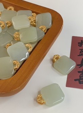 新款实拍山料天然和田玉厂家批发直播热销平安无事挂件冰透吊坠