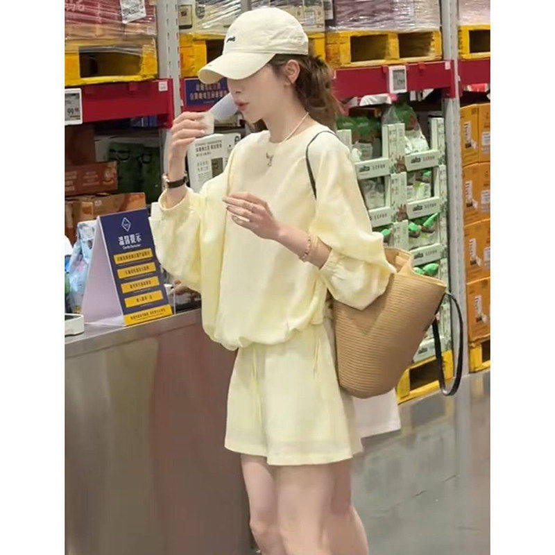 快速出门穿搭防晒运动套装高腰显瘦半身裙两件套装女2026夏季新款