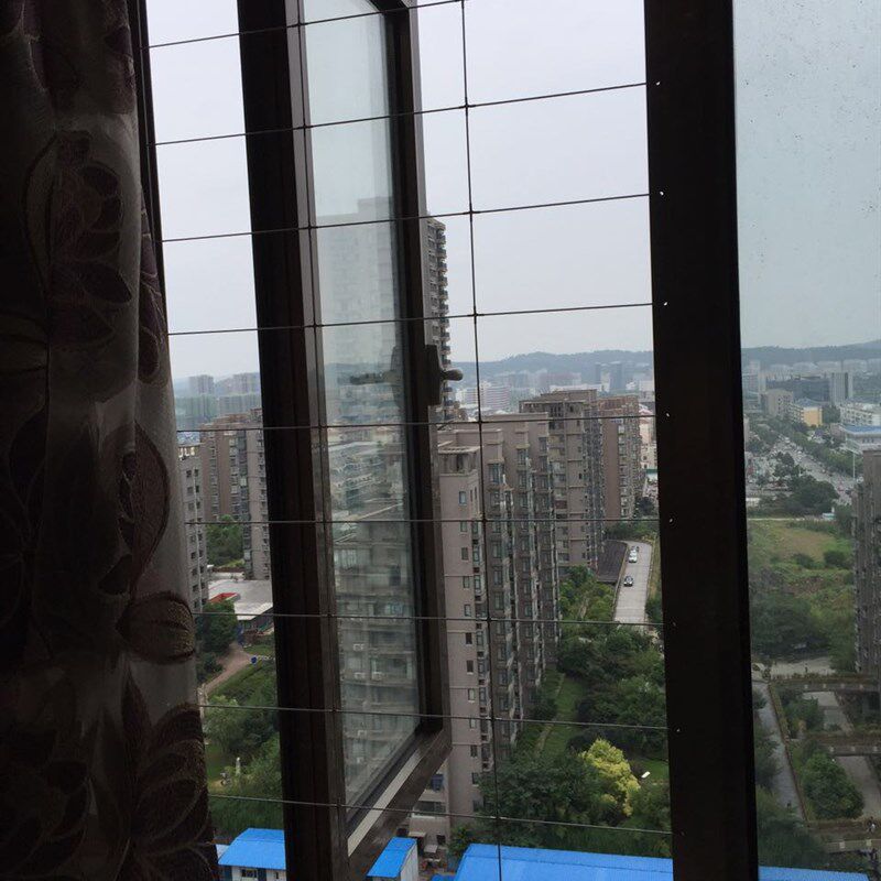 南京常州高层儿童小孩防护栏防盗窗防盗网智能穿线隐形防护网钢丝