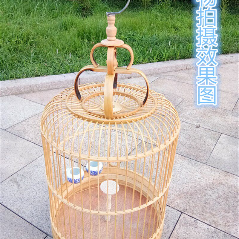 特价包邮精品百灵鸟笼竹制鸟笼竹子鸟笼竹鸟笼竹节鸟笼百灵鸟笼子