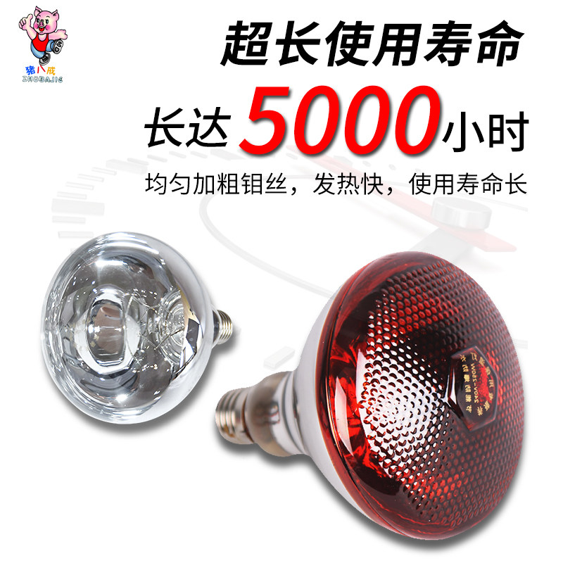 仔猪保温灯防水防爆红外线猪用养殖取暖灯泡节能加热保暖灯猪八戒