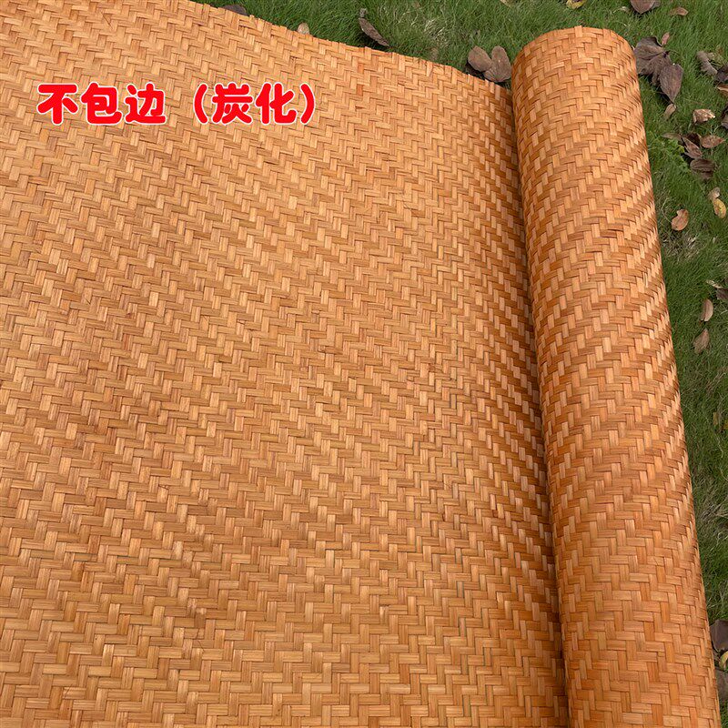 炭化镂空竹编装修吊顶竹席装饰民宿农家乐屏风隔断席子手工编网