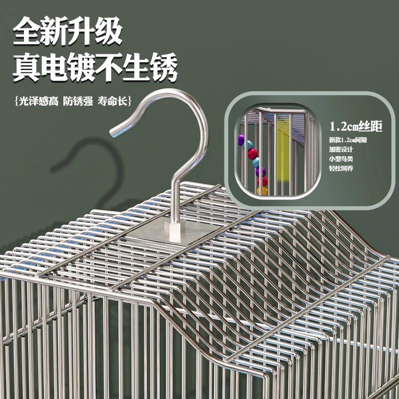 双层特大号挂钩白文鸟鸟笼子画眉兔子笼玄风悬挂方笼靛颏大型鹦鹉
