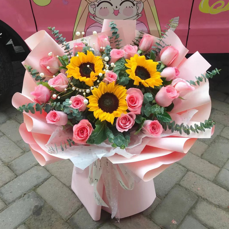 毕节鲜花速递向日葵康乃馨花束同城花店大方黔西金沙织金赫章配送