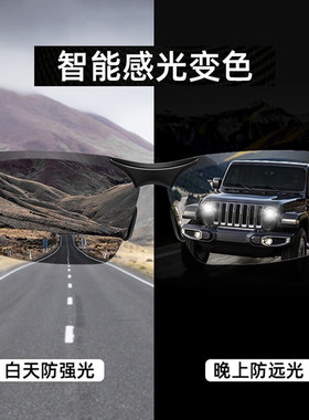碳纤维墨镜男感光变色太阳镜日夜两用开车专用钓鱼眼镜2026新款