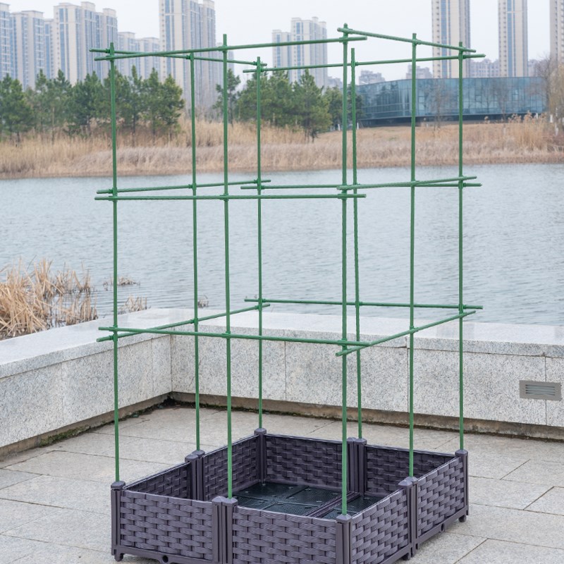 种植箱爬藤架阳台种菜架子蔬菜豆角西红柿葡萄架花卉支撑杆花架