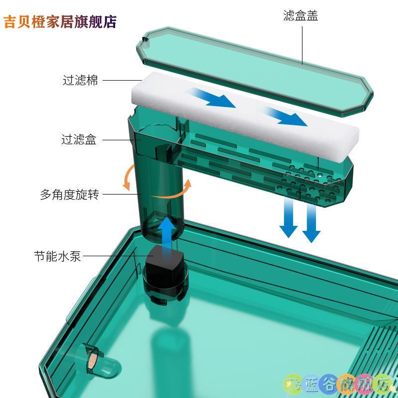 乌龟带盖水陆缸生态造景晒台别墅家用养巴西龟草龟鳄龟专用饲养箱