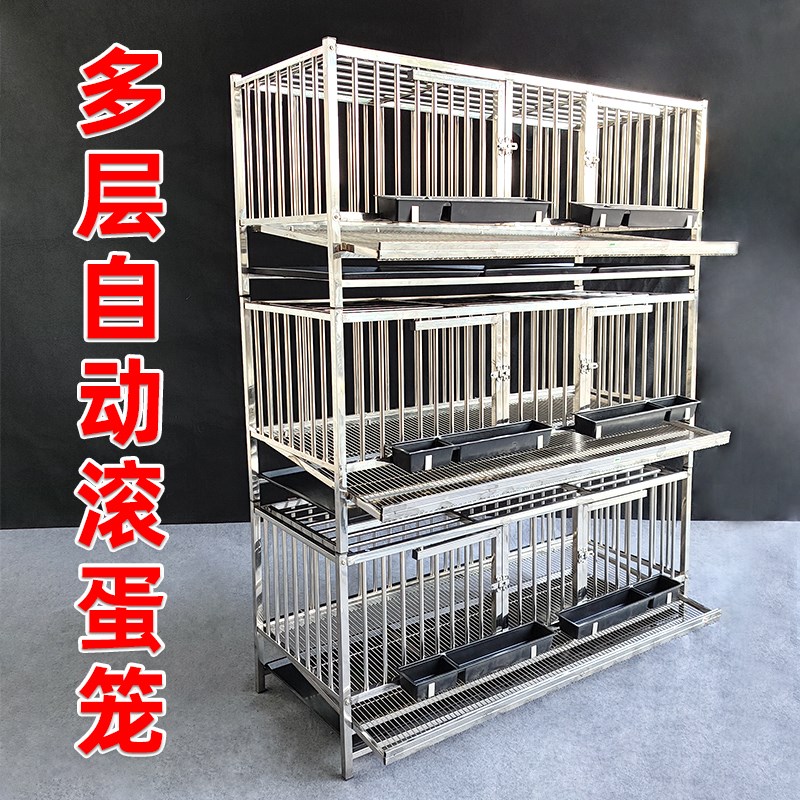 加厚不锈钢鸡笼子自动滚蛋笼家用蛋鸡笼鸡窝防鸡吃蛋防啄蛋养殖笼