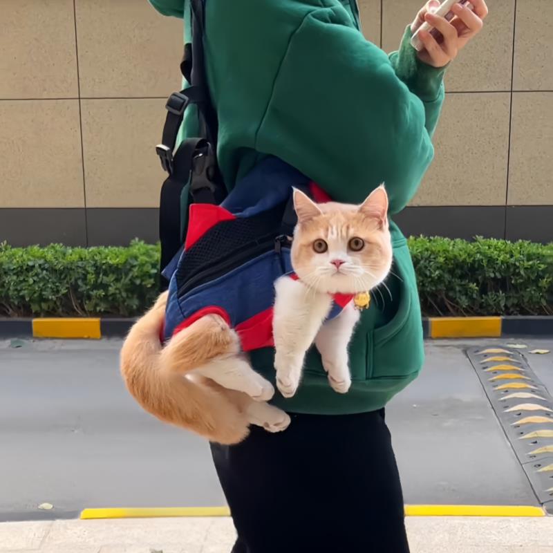 猫包可携式外出轻便款双肩揹包猫咪斜挎胸前宠物外出包小狗携带神