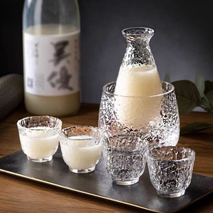 玻璃小酒杯套装 日式 清酒杯酒壶喝酒果酒杯白酒家用分酒器酒具礼盒