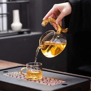 家用功夫磁吸高档泡茶神器玻璃茶壶一整套 懒人自动泡茶器茶具套装
