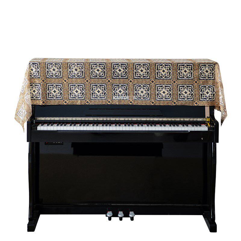 极速新中式钢琴罩半罩p盖巾中国风雅马哈电钢琴防尘罩套全罩蕾丝