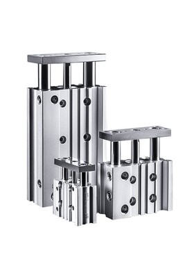 极速气动三轴三杆导杆气缸MGPL1r2/16/20/25-10/20/25/30/40/50/7