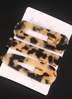 极速1/2/3 PCS Wolmen Fashion Leopard Acetate Geometric Hair