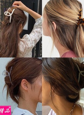 极速eleganft simple hair clip back head Grab clip women hair