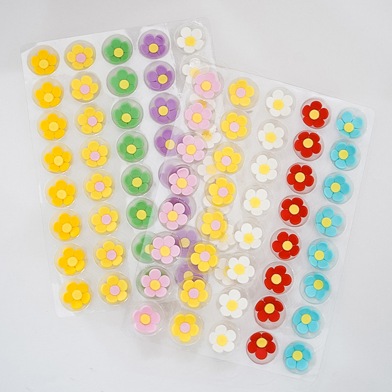 极速立体5e彩巧克力翻糖小花生日蛋糕装饰摆件彩色小花朵烘焙甜品