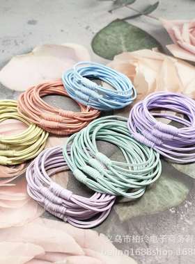 极速Thread four-in-one rubber band hair rope womens ru.bber