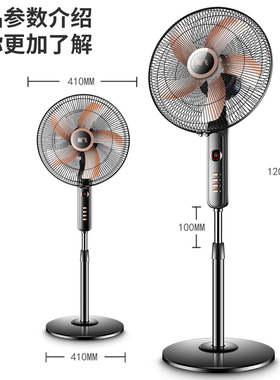 极速Electric Fan Floor Stand fan 5 LGeaves Remote Control Ta