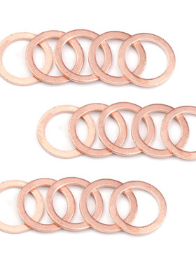 极速10Pcs/Pack Solid Copper Washer Flat Ring Gasket SuZmp Pl