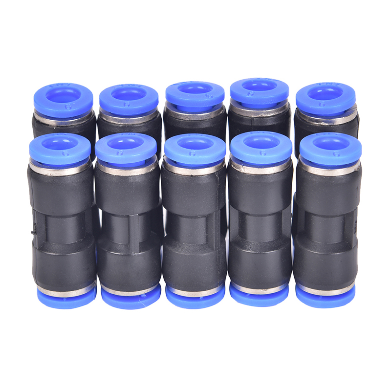 极速10Pcs PgU 6 MM  Straight Push in Fitting Pneumatic Push