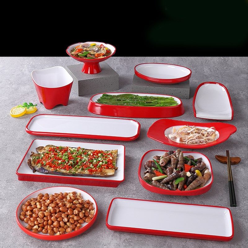 极速密胺仿瓷红白烧烤专用盘子小炒菜盘商M用凉菜盘餐厅炒面炒饭,餐饮具,盘,淘宝优惠券,粉丝福利购,淘宝优惠卷
