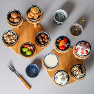 极速日式餐具甜品台装饰展示架零吃干果盒蛋糕Q烘焙水果甜品碗家