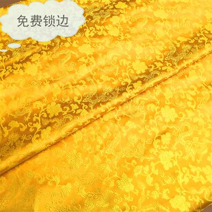 新品佛台布佛桌布供桌布黄色红色绸缎布佛堂装饰龙W纹布黄布佛堂