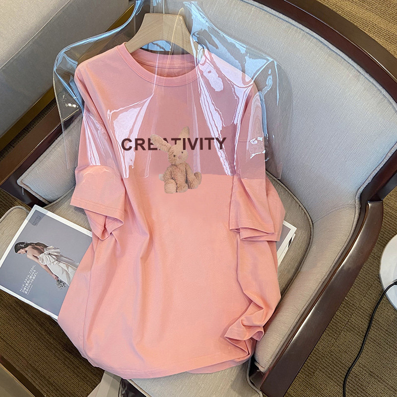 新品孕妇夏e装上衣2025新款春季时尚宽松T恤短袖纯棉体恤打底衫盖