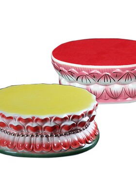 新品陶瓷佛像底座彩色浮雕莲花观音座垫高K神像佛台佛座椭圆供奉