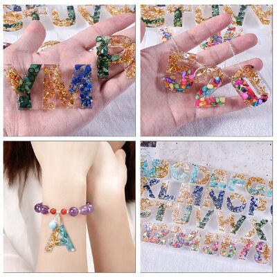 极速Resin Alhphabet Keychain Large Alphabet Silicone Molds