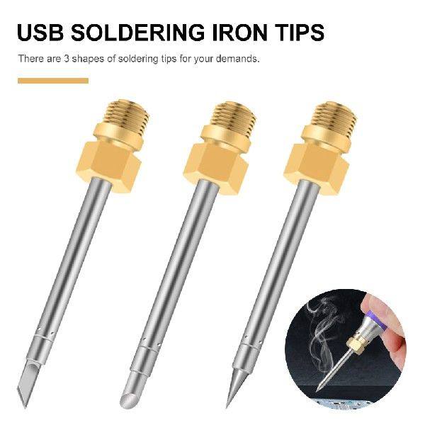 极速1PCS Universal USB 5V 8W Soldering Iron TiRps Protable T