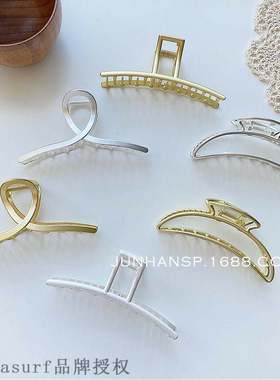 极速Cool temperament dish hair larEge metal clip color prese