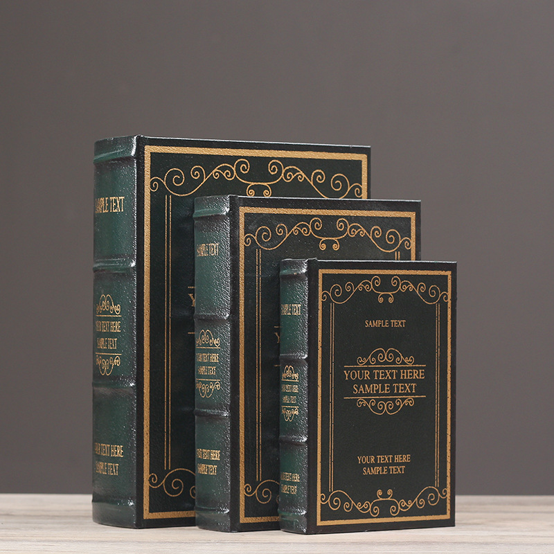 极速欧式复古假书仿真书收纳盒装饰品摆件办公室书本W模型拍照道