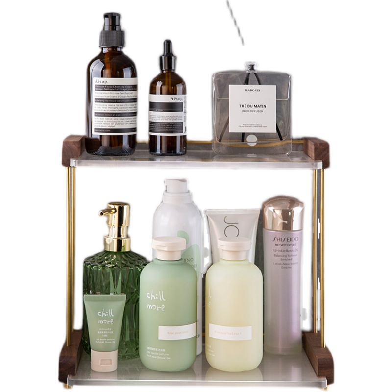 大容量化妆品g架置物架梳妆台台面卫生间洗漱台护肤品亚克力收纳