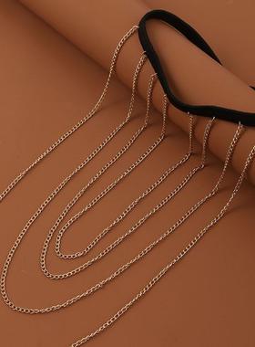 极速Fashcion Simple Boho Gold Color Metal Multilayer Leg Cha