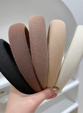 极速New Solid Wide Hair Bands Hoop for Women VQintage Soft E