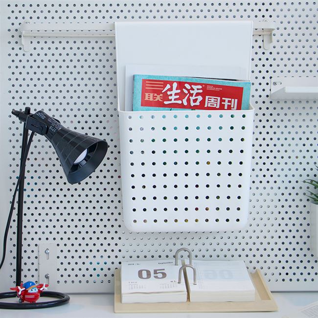 极速塑料镂空收纳盒洞洞板配件收纳篮挂篮整体橱R柜收纳垃圾桶塑