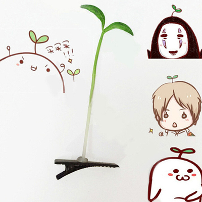 极速Novelty Cute Plant Antenna HaiDrpin Unisex Fun Hairclip