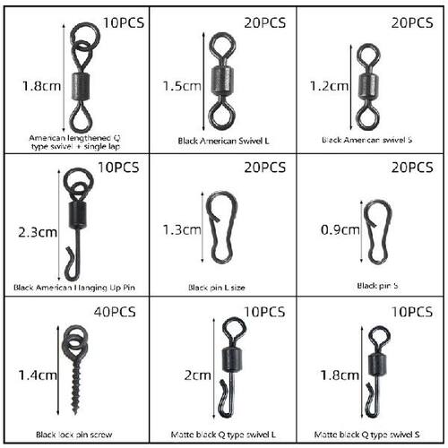 极速420Pcs Fishing Accessories with ITackle Box Jig Hooks