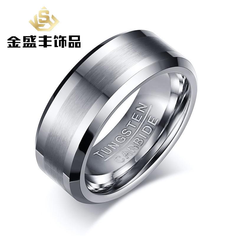 极速戒指钨钢男指环潮钨金个性食指时尚男士单身R泰爱你简约戒子