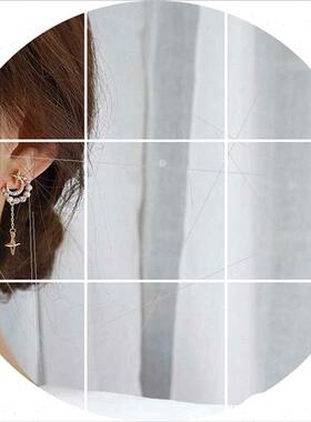 极速Hot Aale Shine Exquisite ZAirconia Moon Earring for Wome