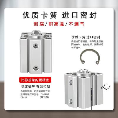 极速。气缸小型气动薄型SDA40/50/63/80/100-55X10OX15X20X2X30X4