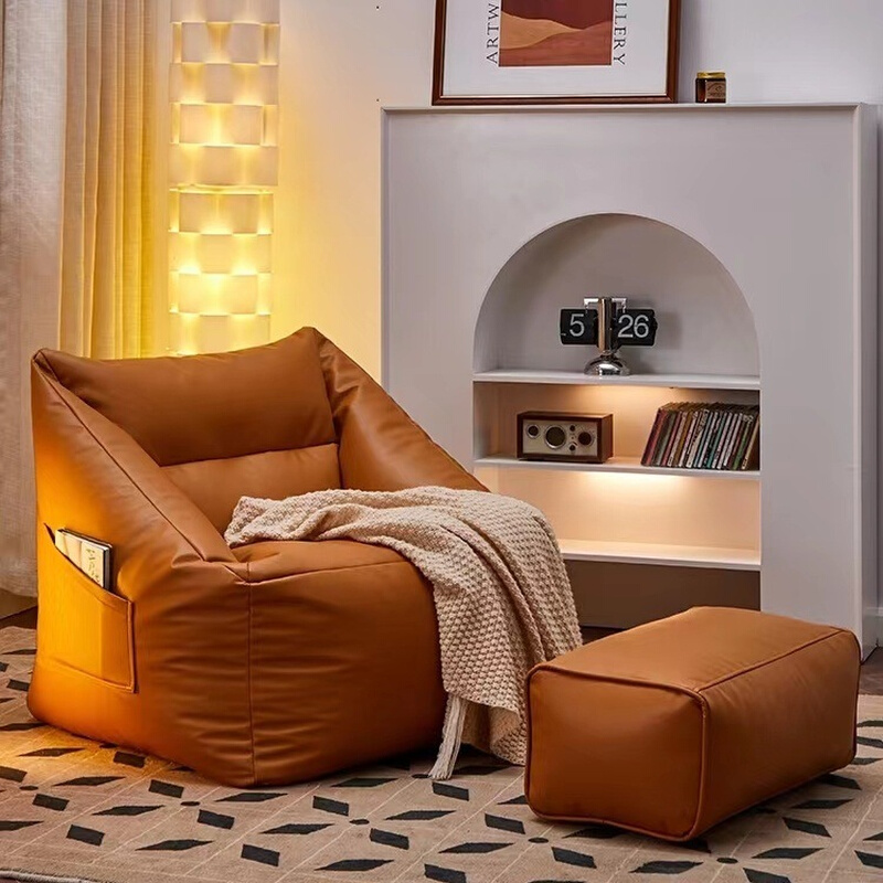 科技布懒人沙发榻榻米躺椅小户型家用客厅阳台卧室休闲单人小沙发