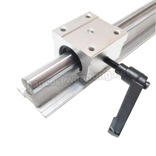 圆柱导轨滑块直线轴承 光轴铝托配套滑块SBR50S-PP-UU开口式