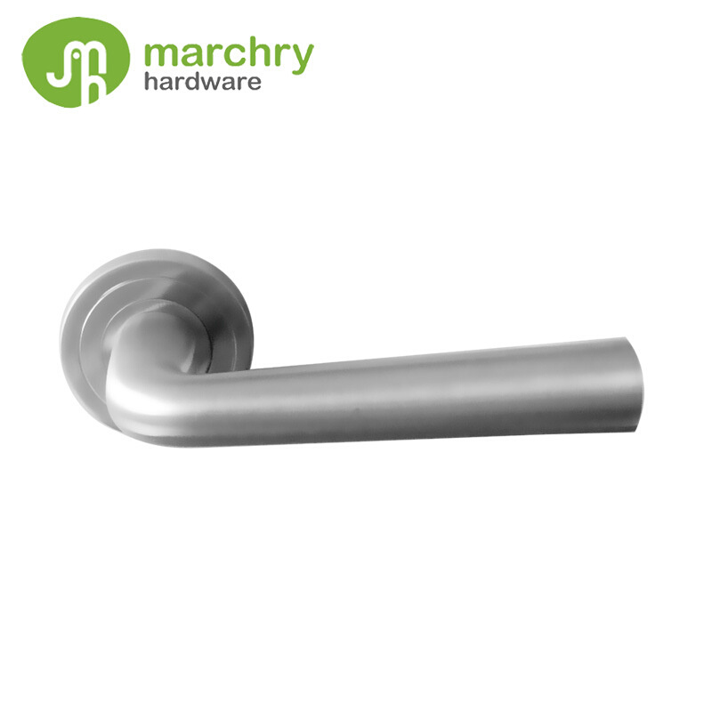 厂家生产 304不锈钢精铸实心门把手 防火门锁执手 分体式门拉手